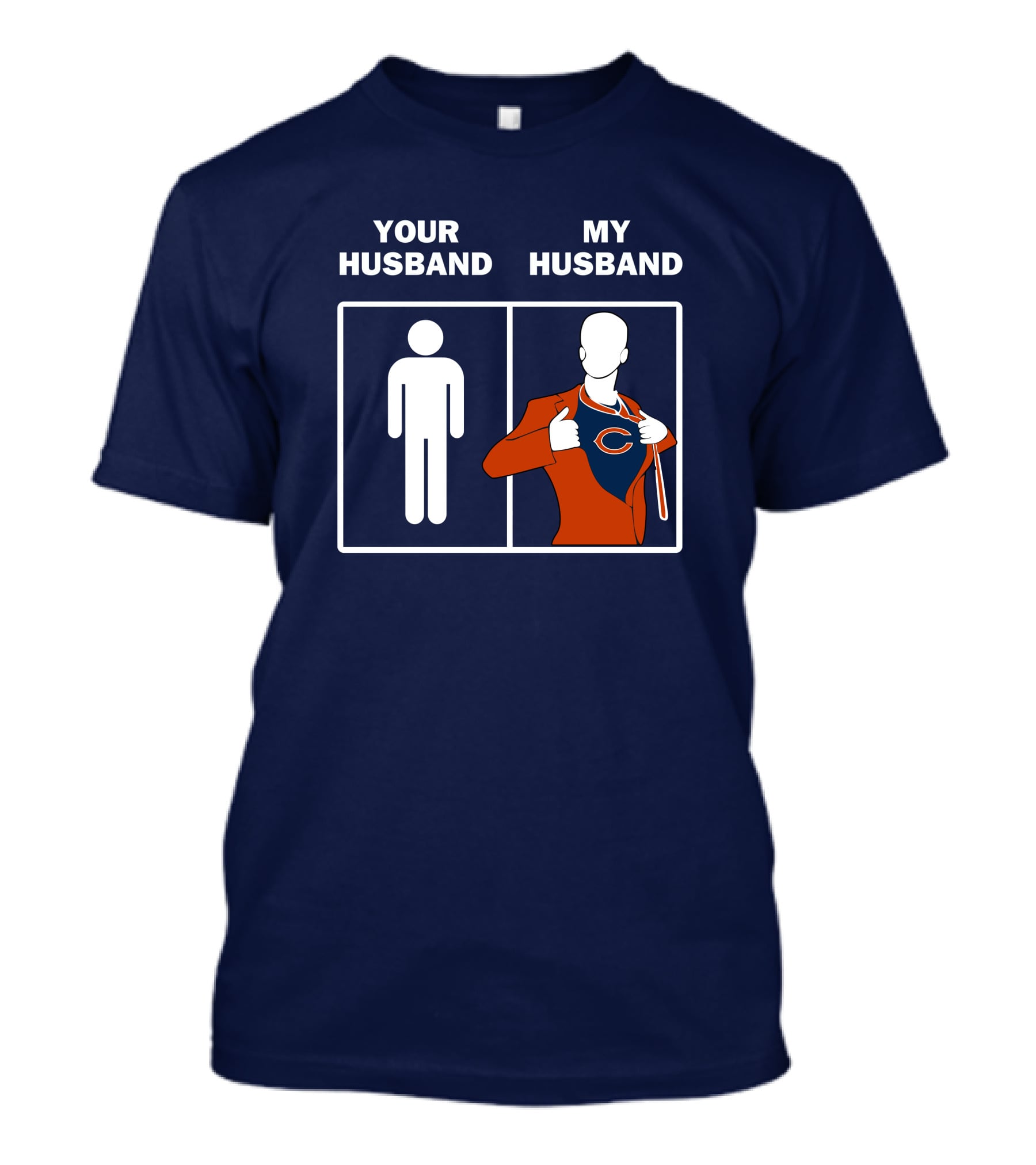 Chicago Bears My Husband Superman Logo Parody Your Husband T-Shirt
