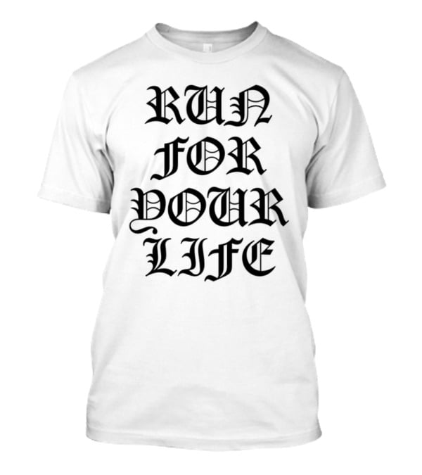 Run For Your Life Skull Theme T-Shirt