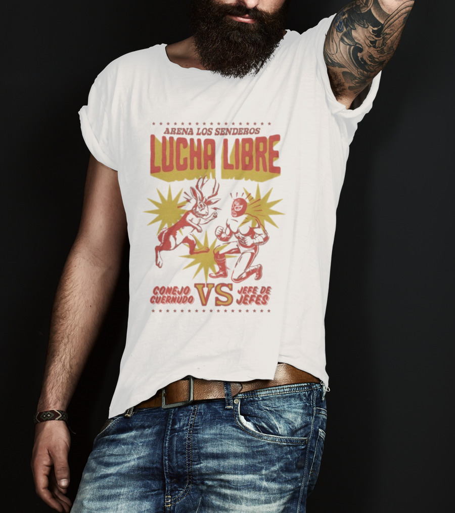 Arena Los Senderos Lucha Libre Conejo Cornudo VS Jefe De Jefes Classic Matchup T-Shirt