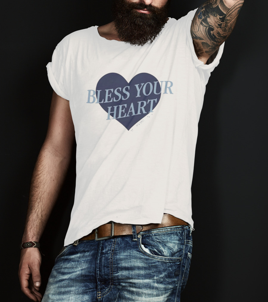 Bless Your Heart Megan Moroney Heart Design T-Shirt