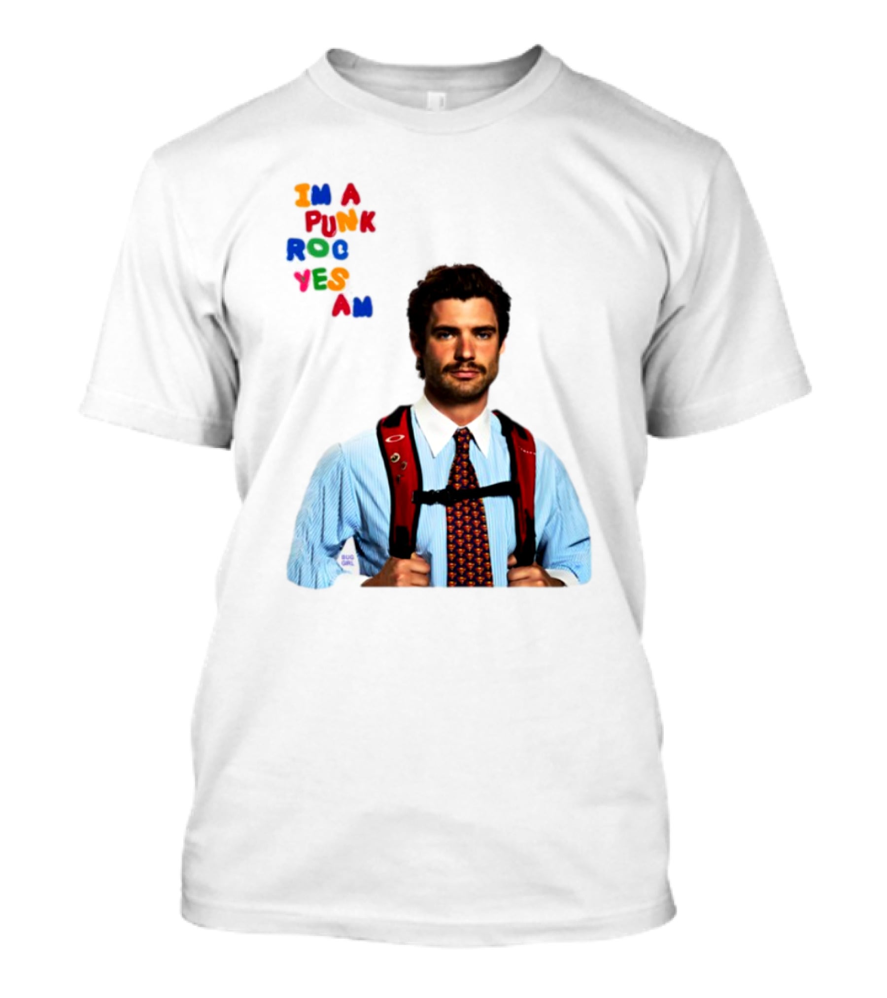 I'm A Punk Rocker Yes I Am Businessman With Backpack T-Shirt