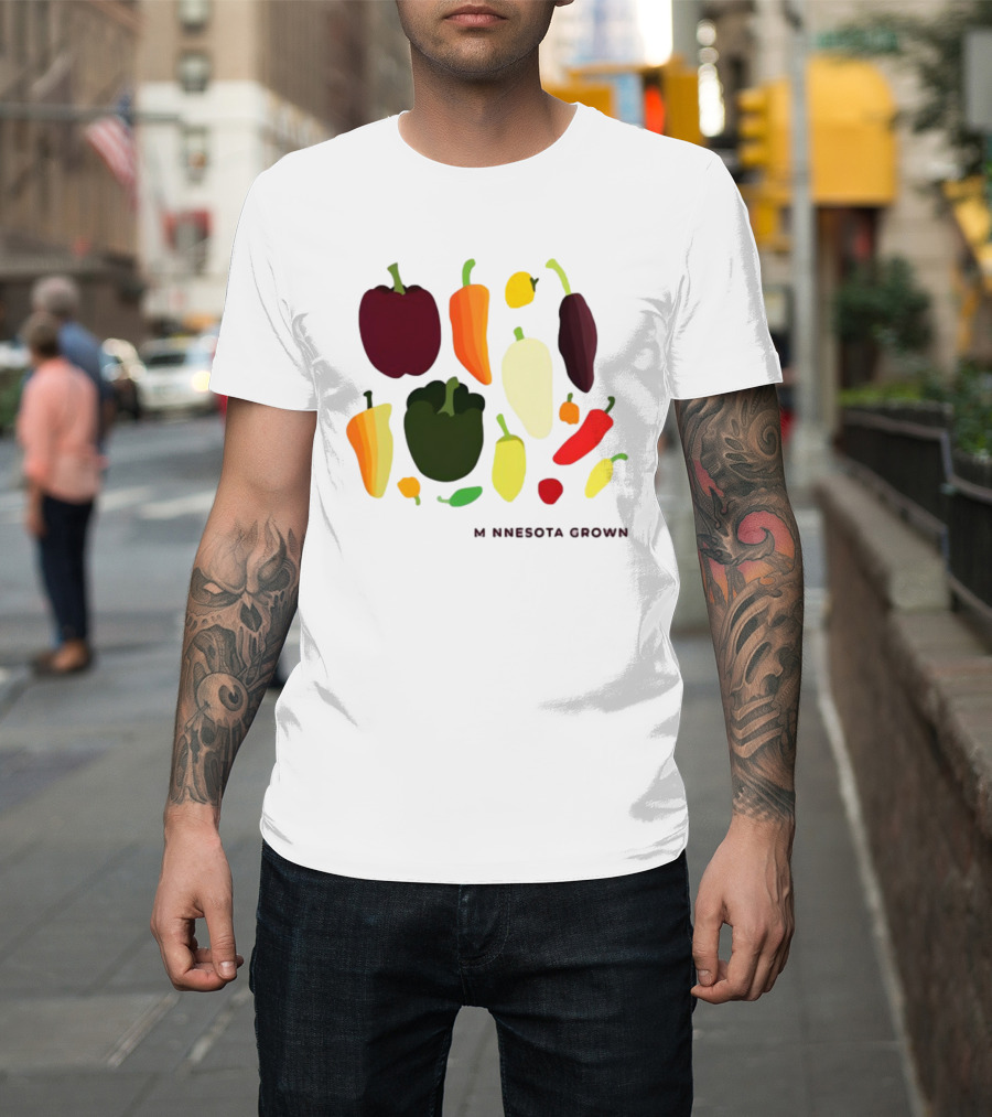 Minnesota Grown Colorful Peppers Variety T-Shirt