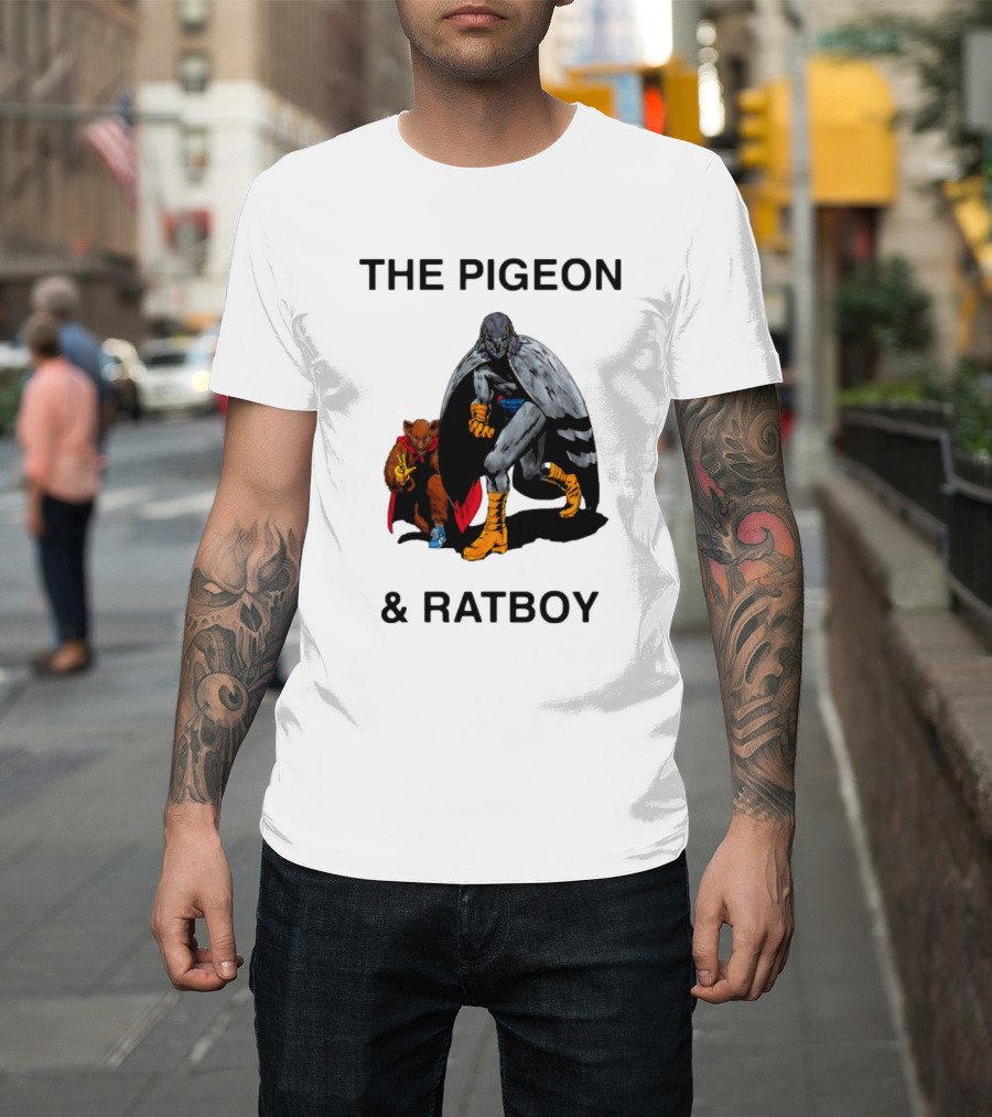 The Pigeon And Ratboy Superhero Duo Graphic T-Shirt