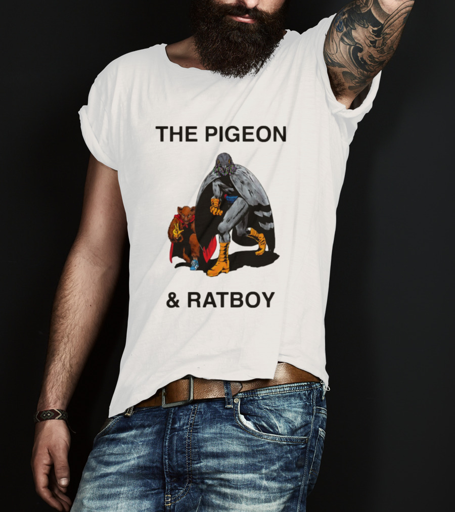 The Pigeon And Ratboy Superhero Duo Graphic T-Shirt