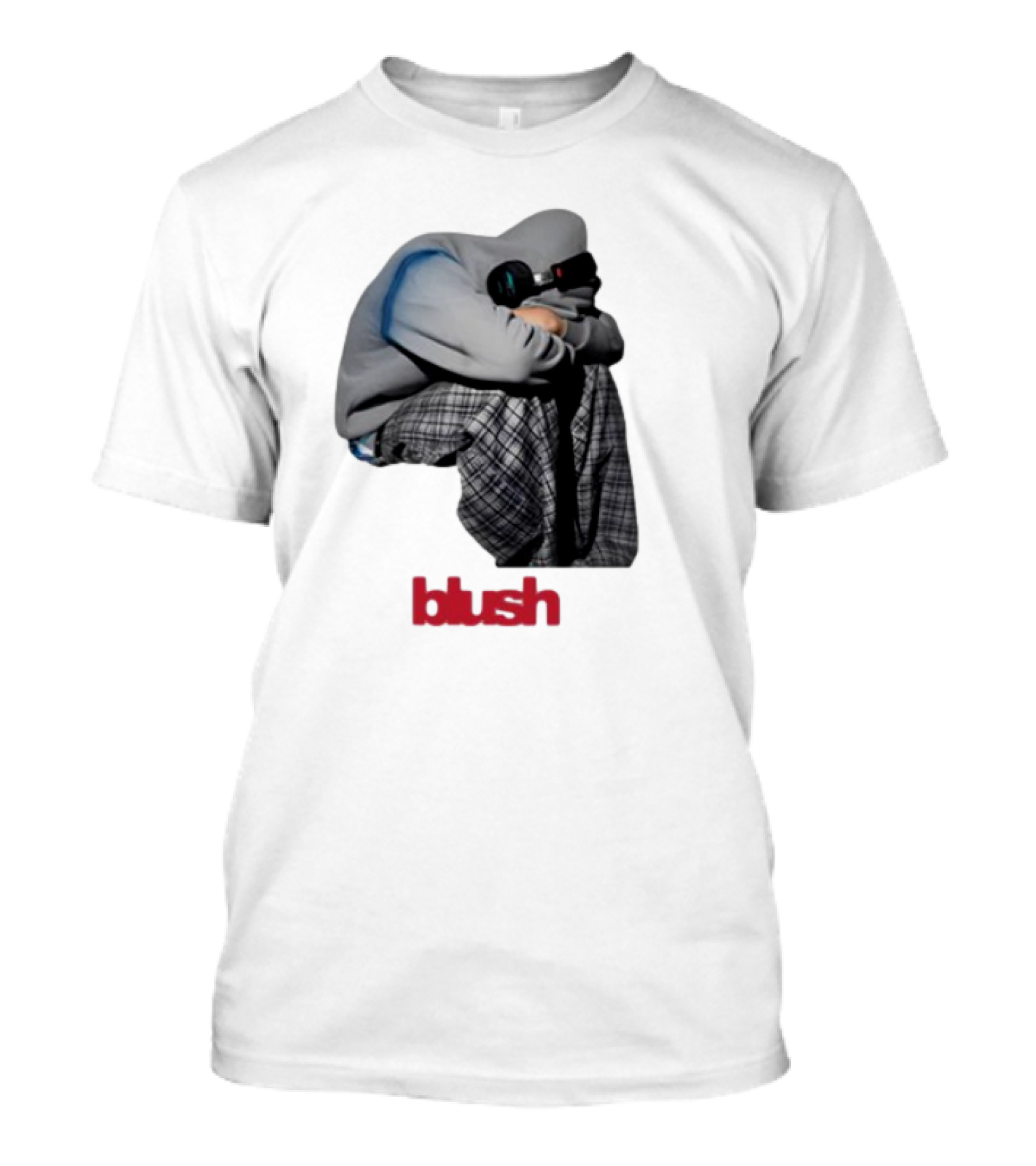 Blush Headphones Plaid Pants Mood T-Shirt