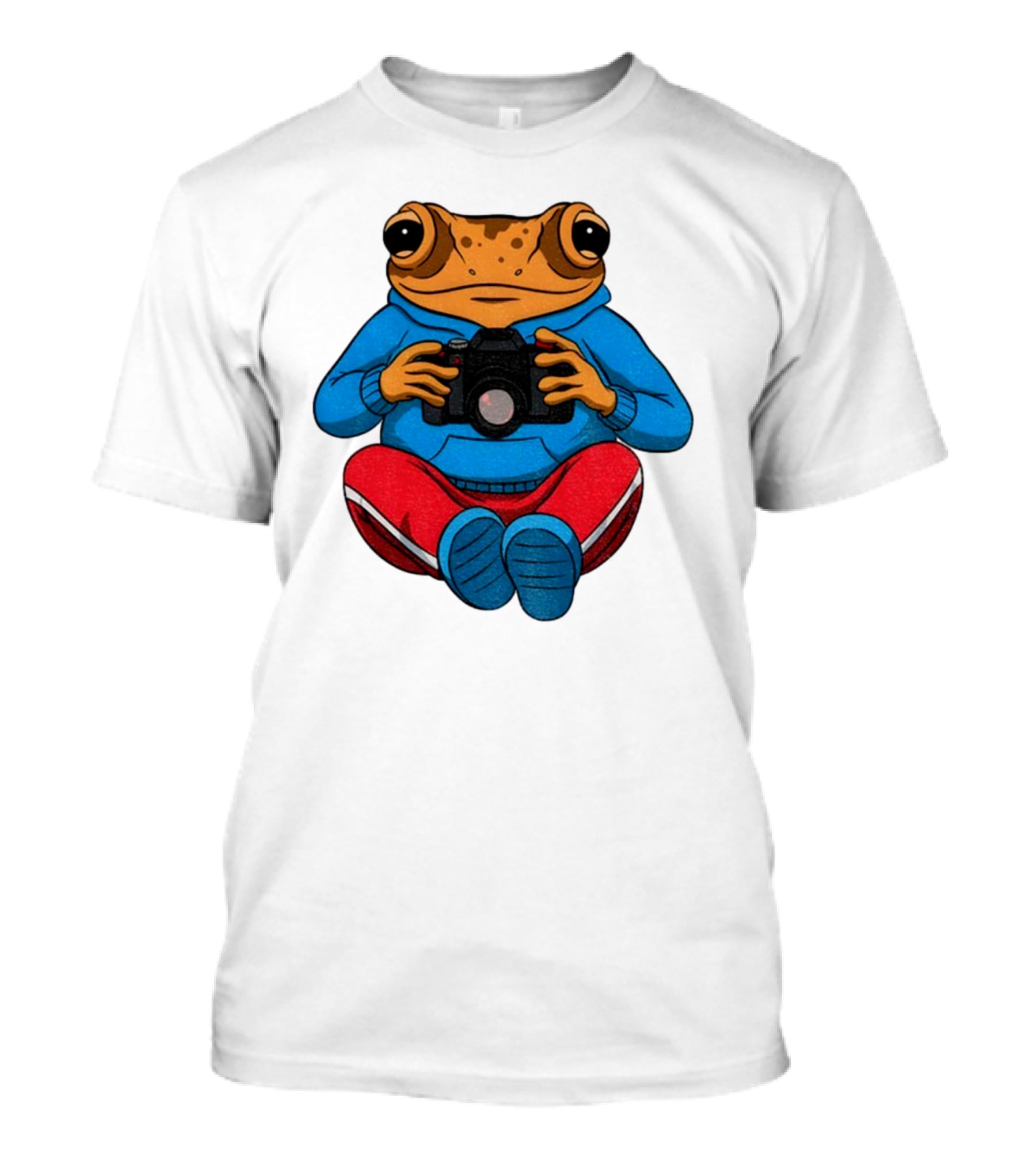 Bad Bunny Sapo Concho Frog With Camera Blue Red Pants T-Shirt