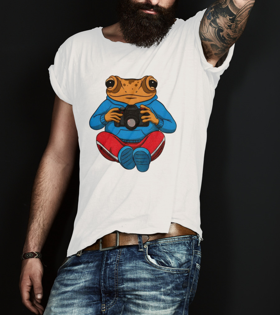 Bad Bunny Sapo Concho Frog With Camera Blue Red Pants T-Shirt