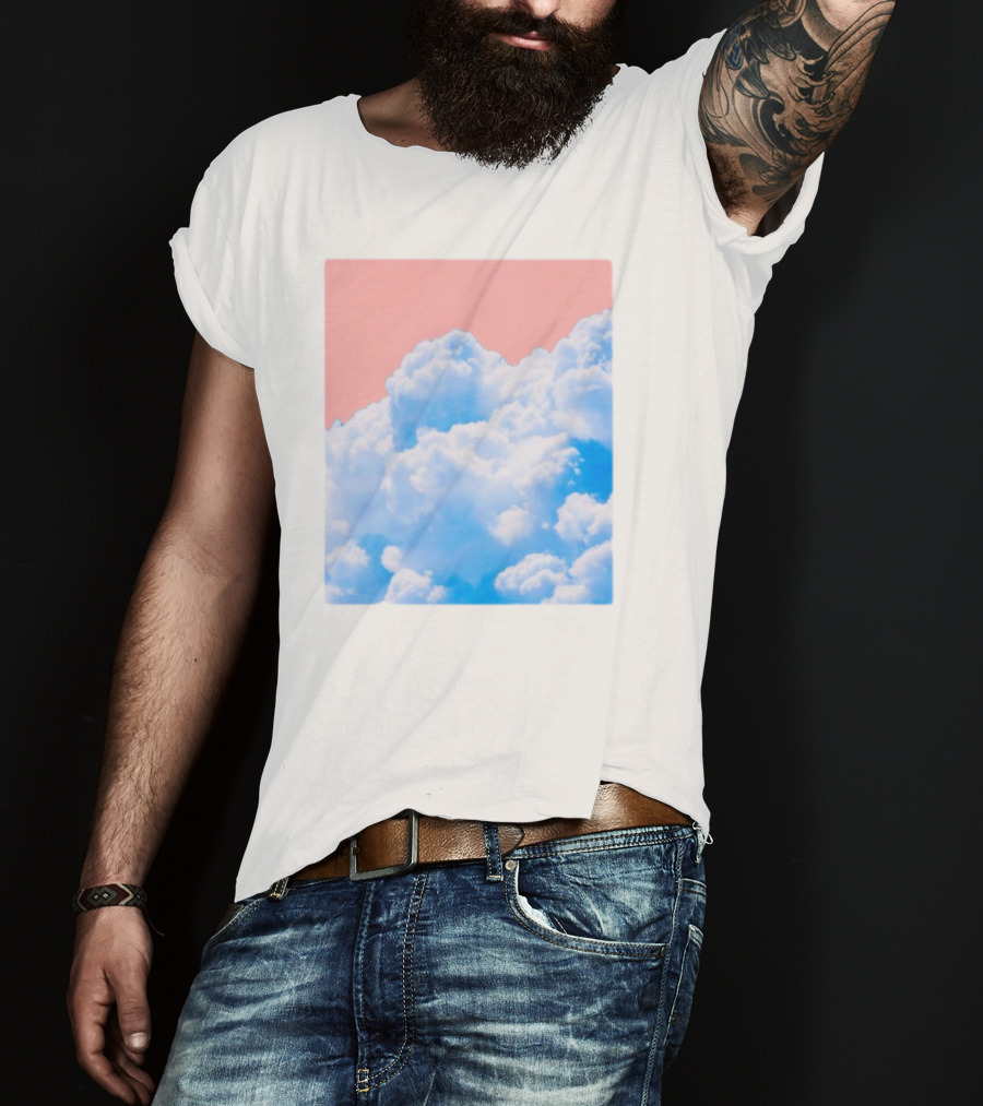 Permanent Permeation Cloudscape On Pink Sky T-Shirt