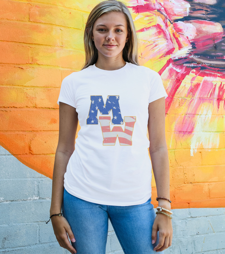 Mw Stars And Stripes American Flag Theme T-Shirt