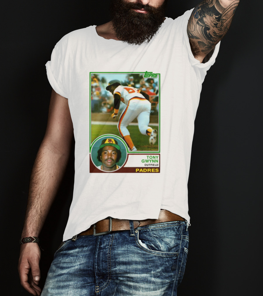 Topps Tony Gwynn Outfield Padres Baseball Card T-Shirt