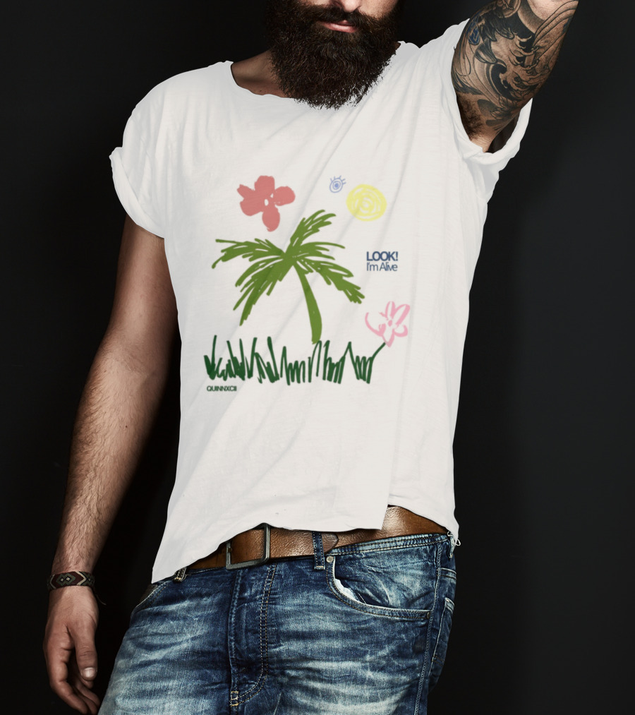 Quinnxcii Aloha Mood Palm Tree Album Cover Art T-Shirt