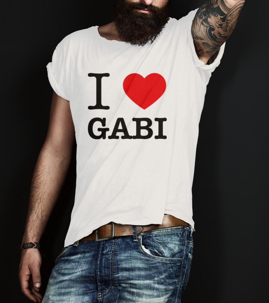 I Heart Gabi Bold Love Red Heart Icon T-Shirt