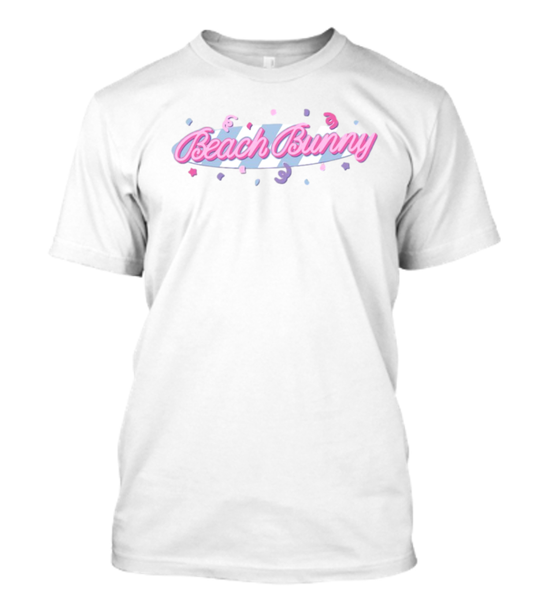 Beach Bunny Clueless Yellow Bold Pink Stripes Playful Pastel Look T-Shirt