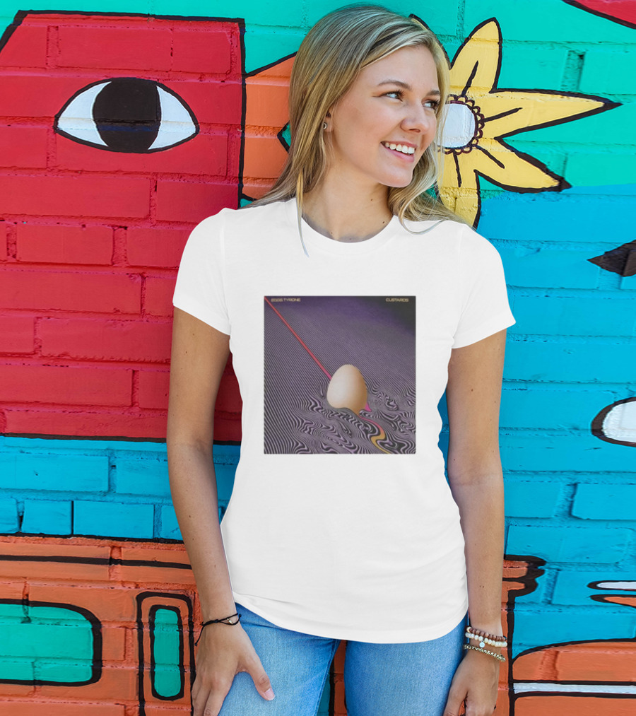 Eggs Tyrone Custards Optical Illusion Stripes With Egg T-Shirt