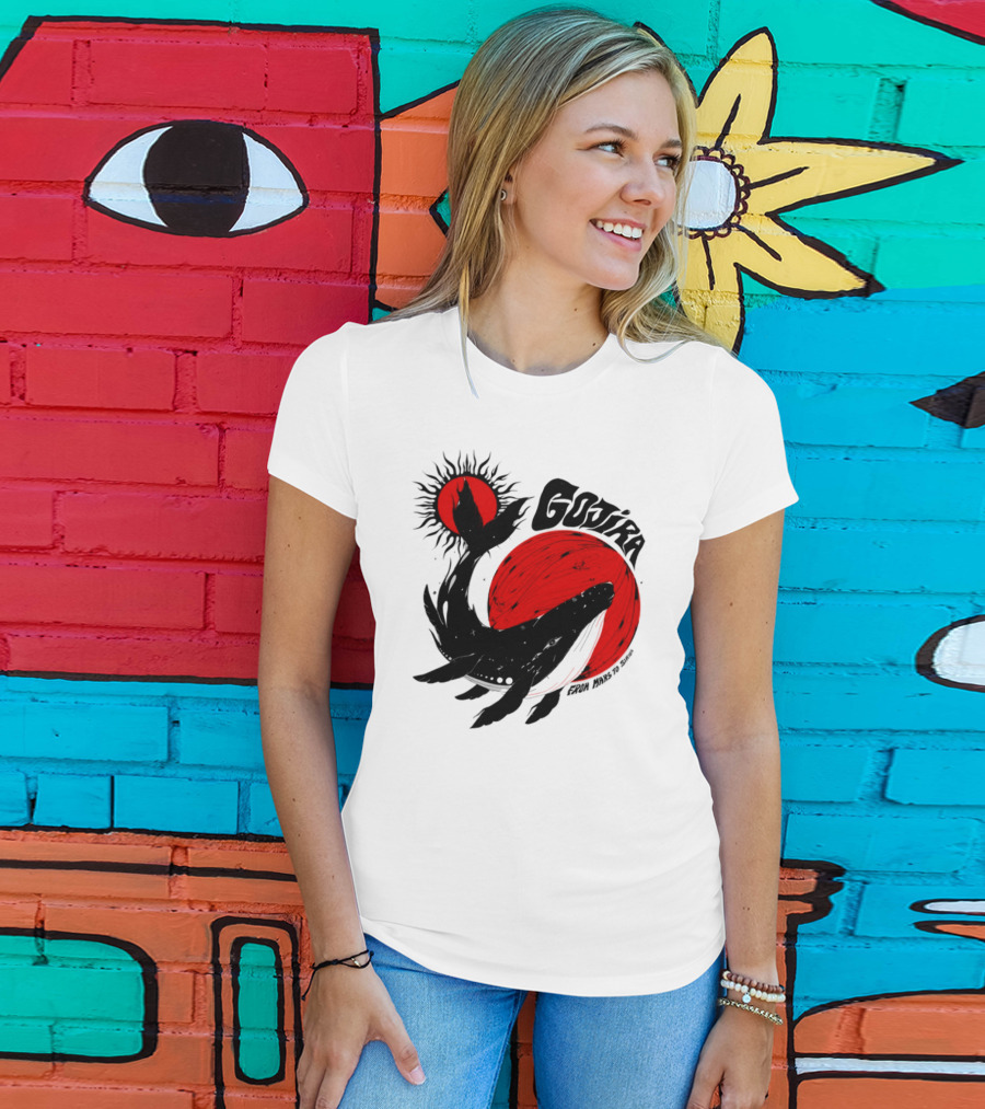 Gojira Whale Red Moon Sun Cosmic Voyage T-Shirt