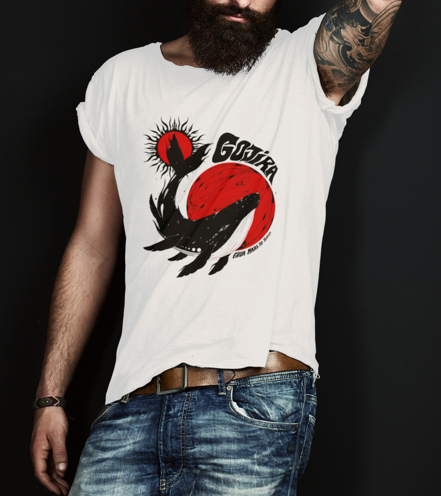 Gojira Whale Red Moon Sun Cosmic Voyage T-Shirt