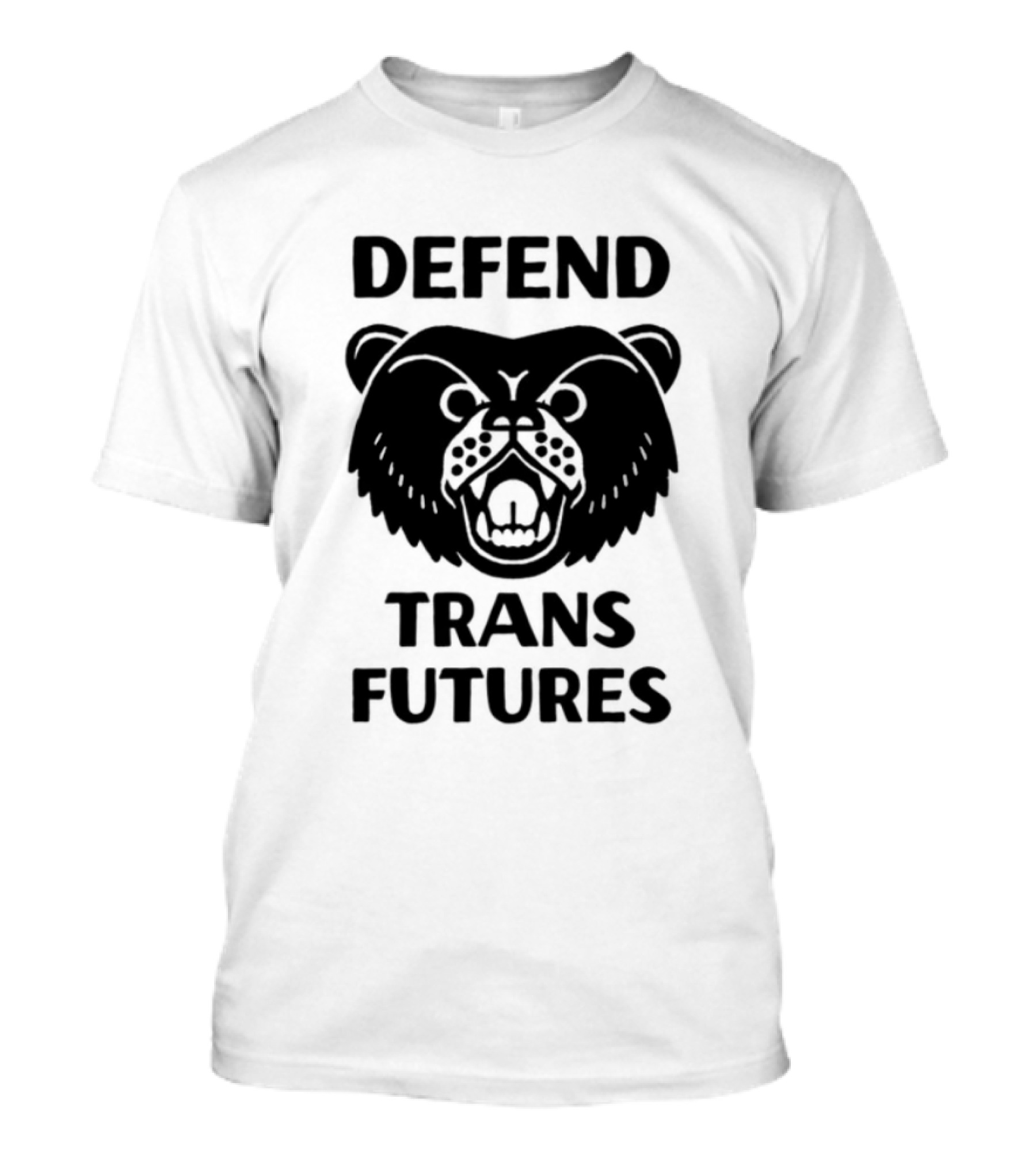 Defend Trans Futures Bear Symbol With Fangs T-Shirt