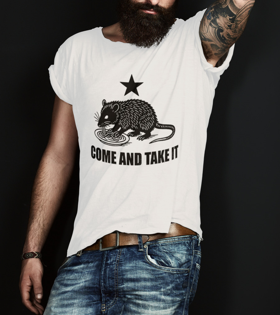 Opossum Come And Take It Flag Political Protest Statement T-Shirt
