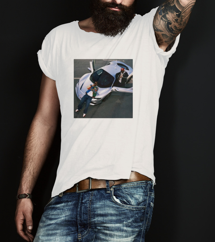 Until Night Comes Album Silver Sports Car Duo T-Shirt