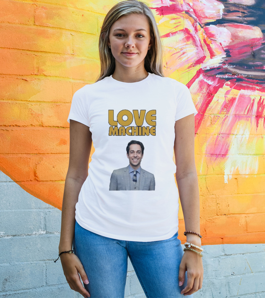 Zachary Levi Love Machine Raglan Smiling Style T-Shirt