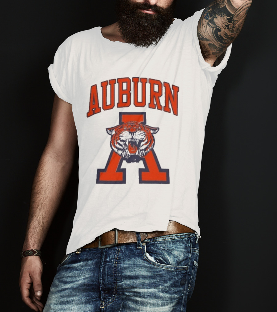 Auburn Tigers Roaring Vintage Logo Retro College Spirit T-Shirt