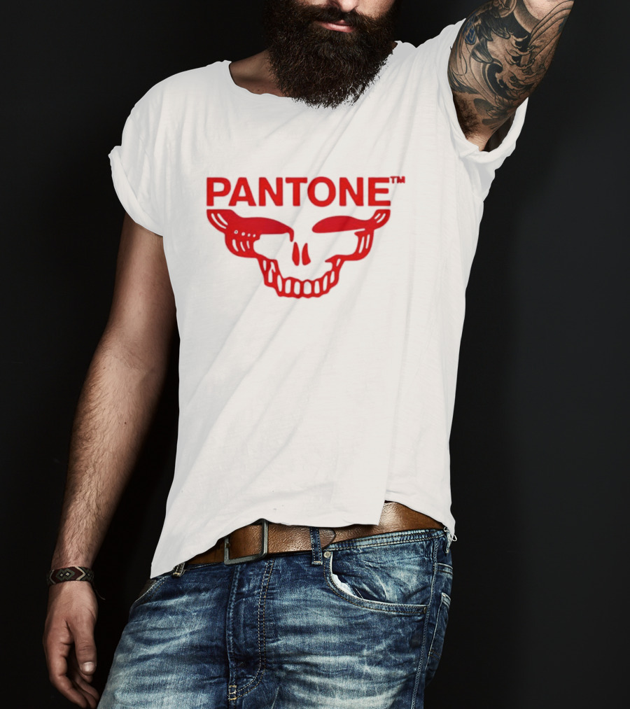 Grateful Red SYF Stealie Pantone Skull Red T-Shirt