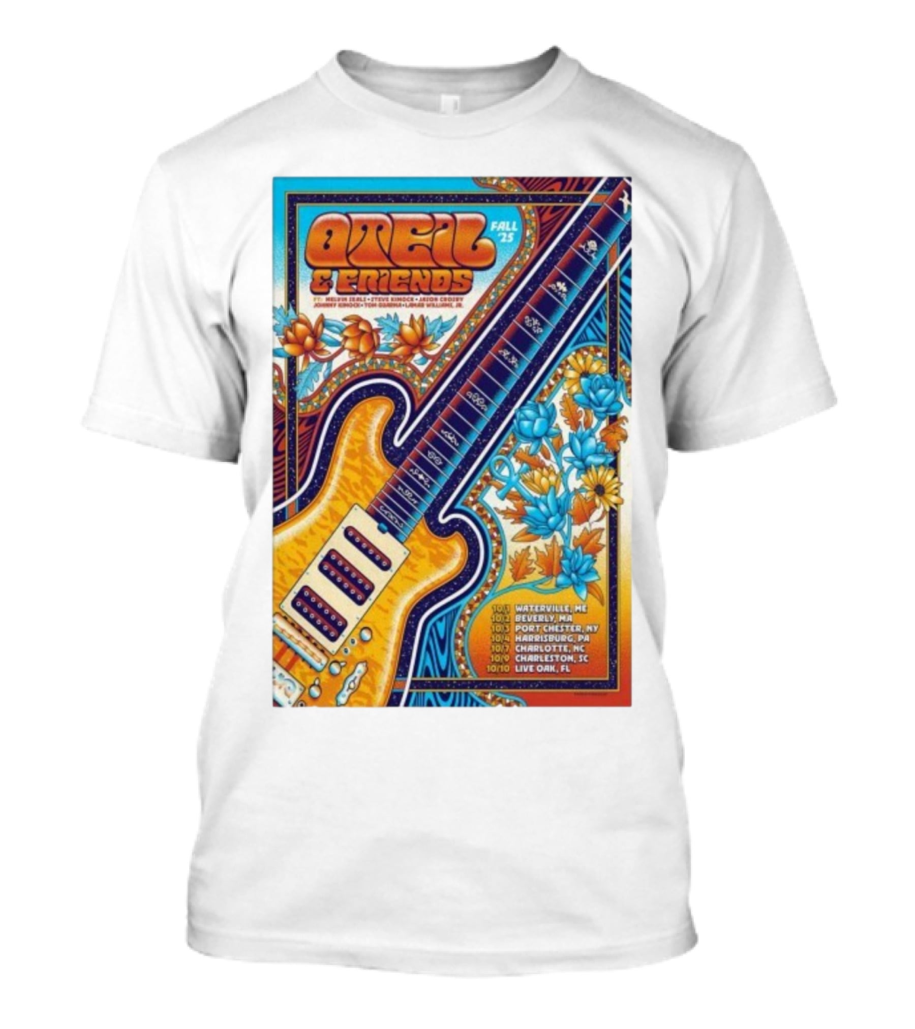 Oteil And Friends Fall 25 Tour Harrisburg PA Guitar Art T-Shirt