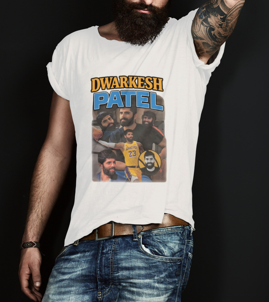 Dwarkesh Patel Lakers 23 Basketball Tribute T-Shirt