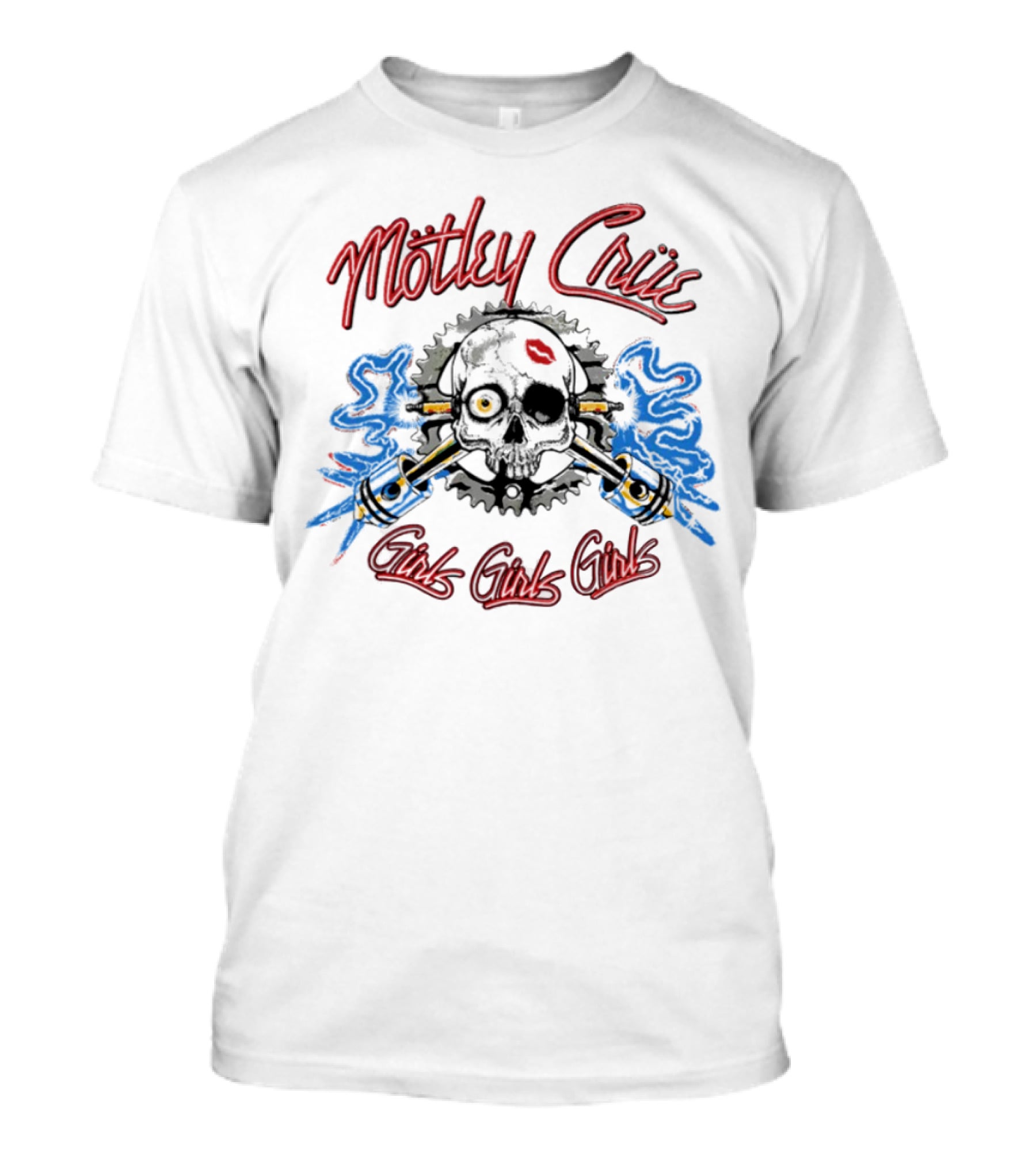 Mötley Crüe Vintage Spark Plug Girls Girls Girls T-Shirt