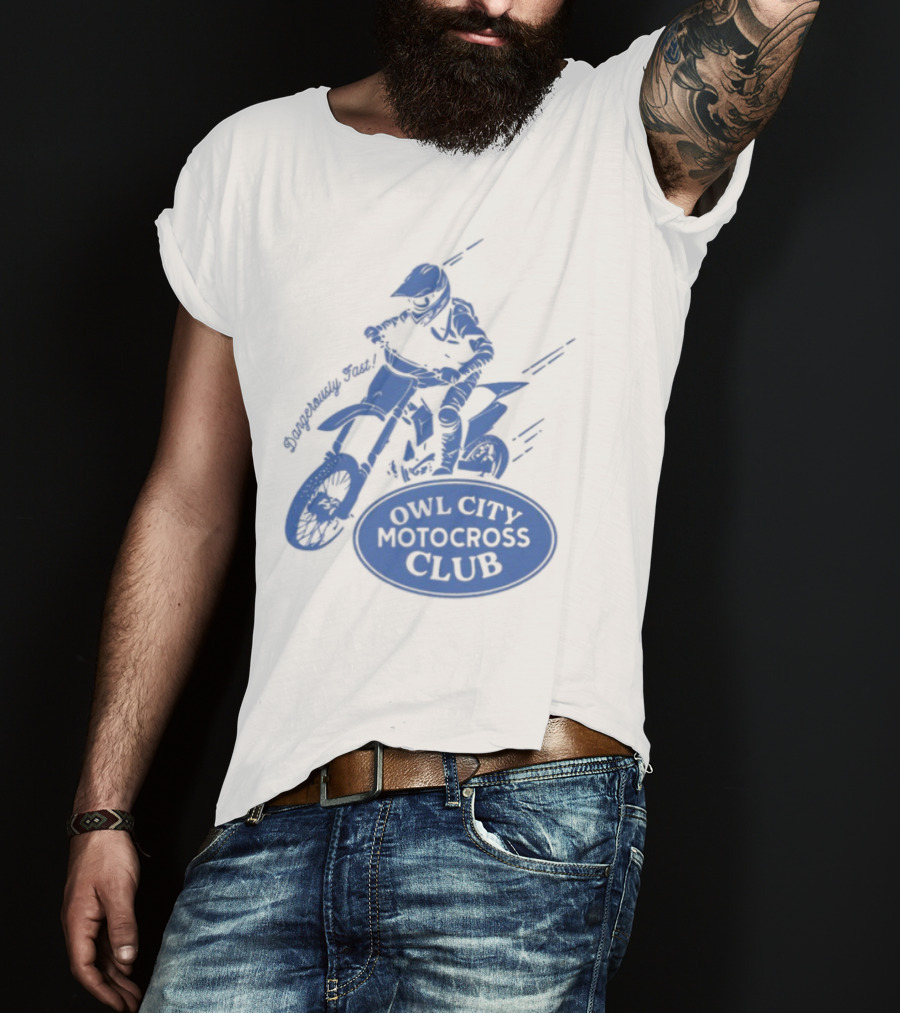 Owl City Motocross Club Dirt Bike Racer Adventure T-Shirt
