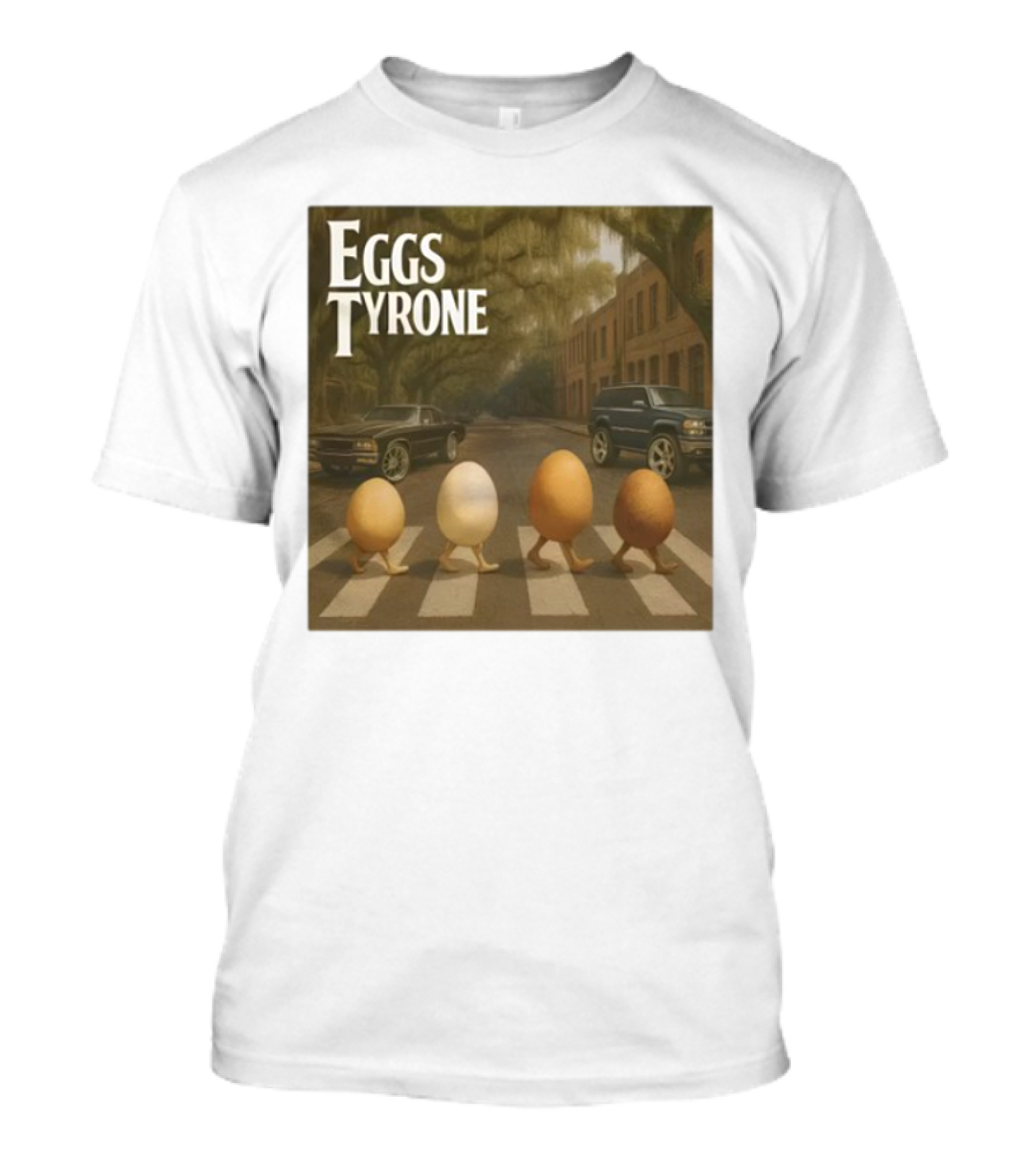 Eggs Tyrone Abbey Road Parody Street Scene T-Shirt