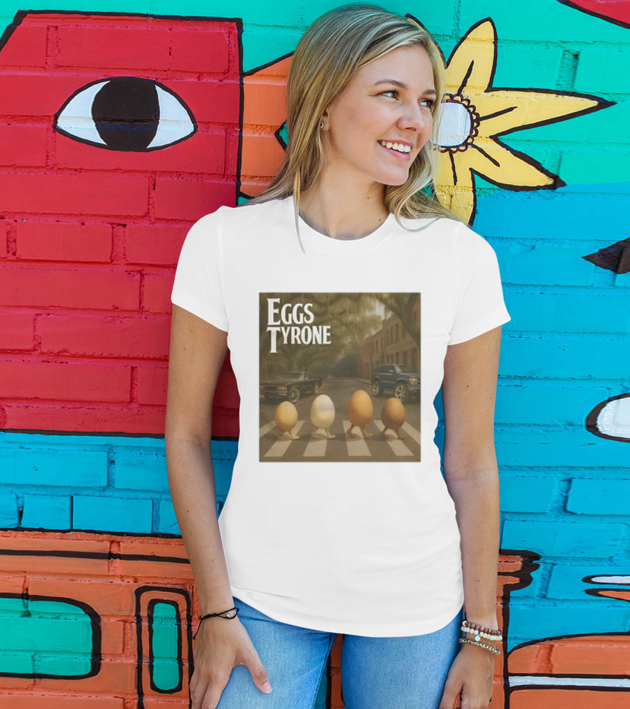 Eggs Tyrone Abbey Road Parody Street Scene T-Shirt