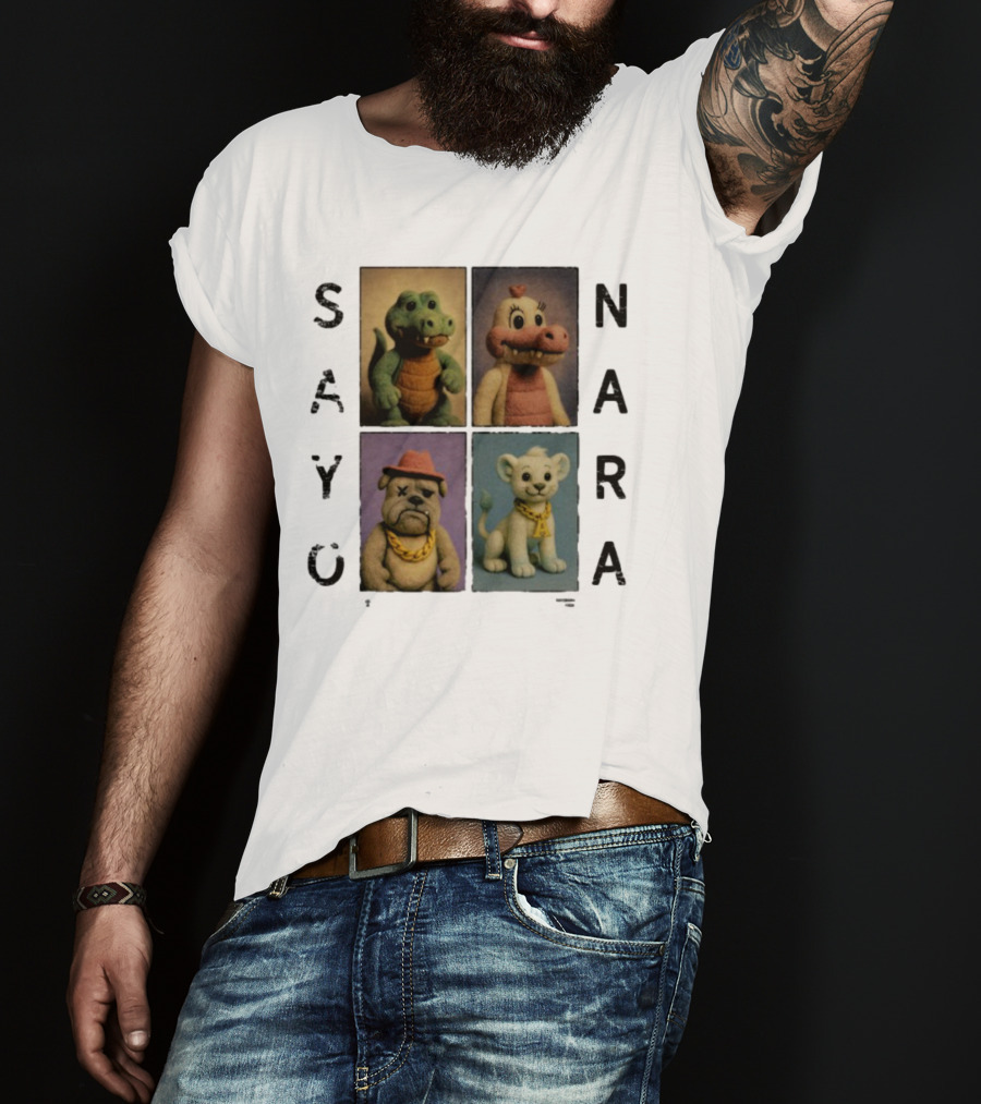 Sayonara Fvmily Vintage Animal Characters T-Shirt