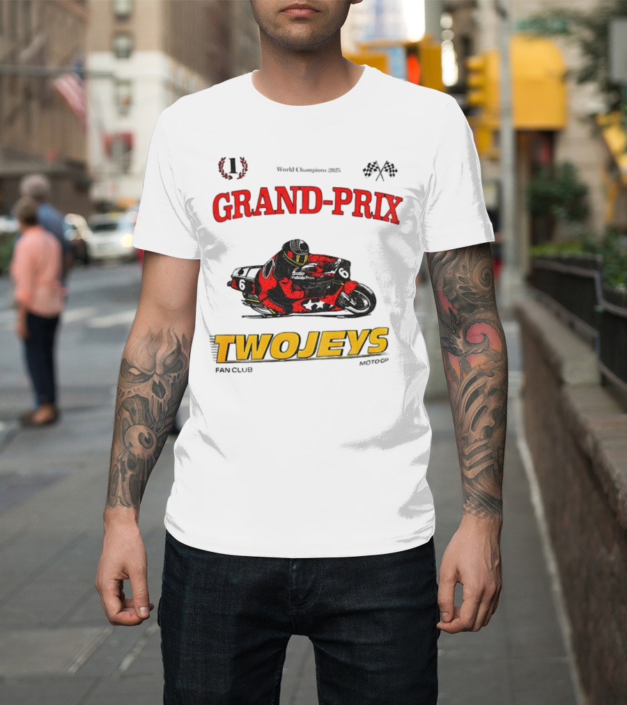 Grand Prix World Champions 2025 Twojeys Moto Racing Fan Club T-Shirt