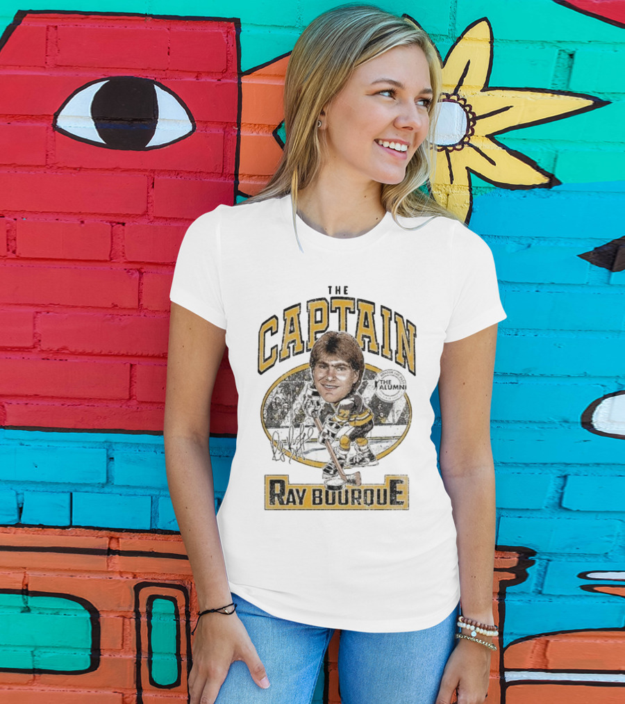 The Captain Ray Bourque NHL Alumni Association Spittin Chiclets Collaboration T-Shirt