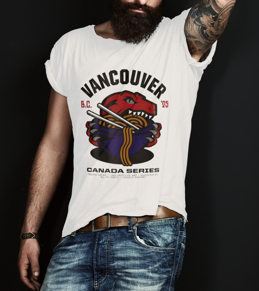 Vancouver BC 2025 Toronto Raptors Noodles Series T-Shirt