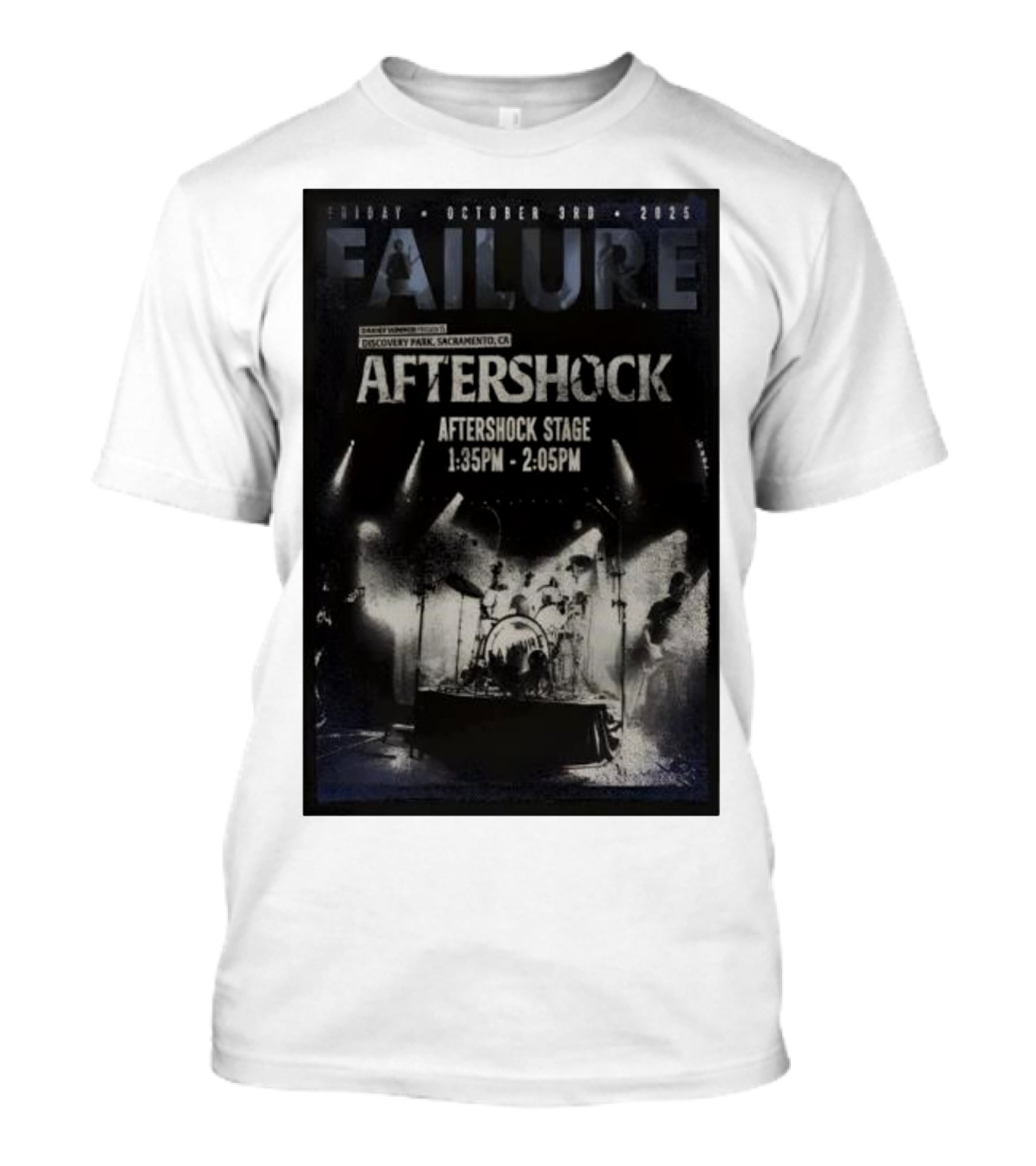 FAILURE Aftershock Discovery Park Sacramento October 3rd 2025 Tour T-Shirt