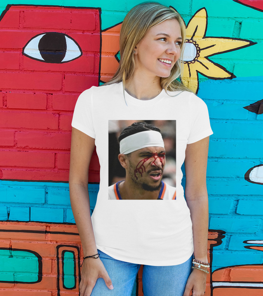 Limited Edition Josh Hart New York Knicks Elbowed Face Moment T-Shirt