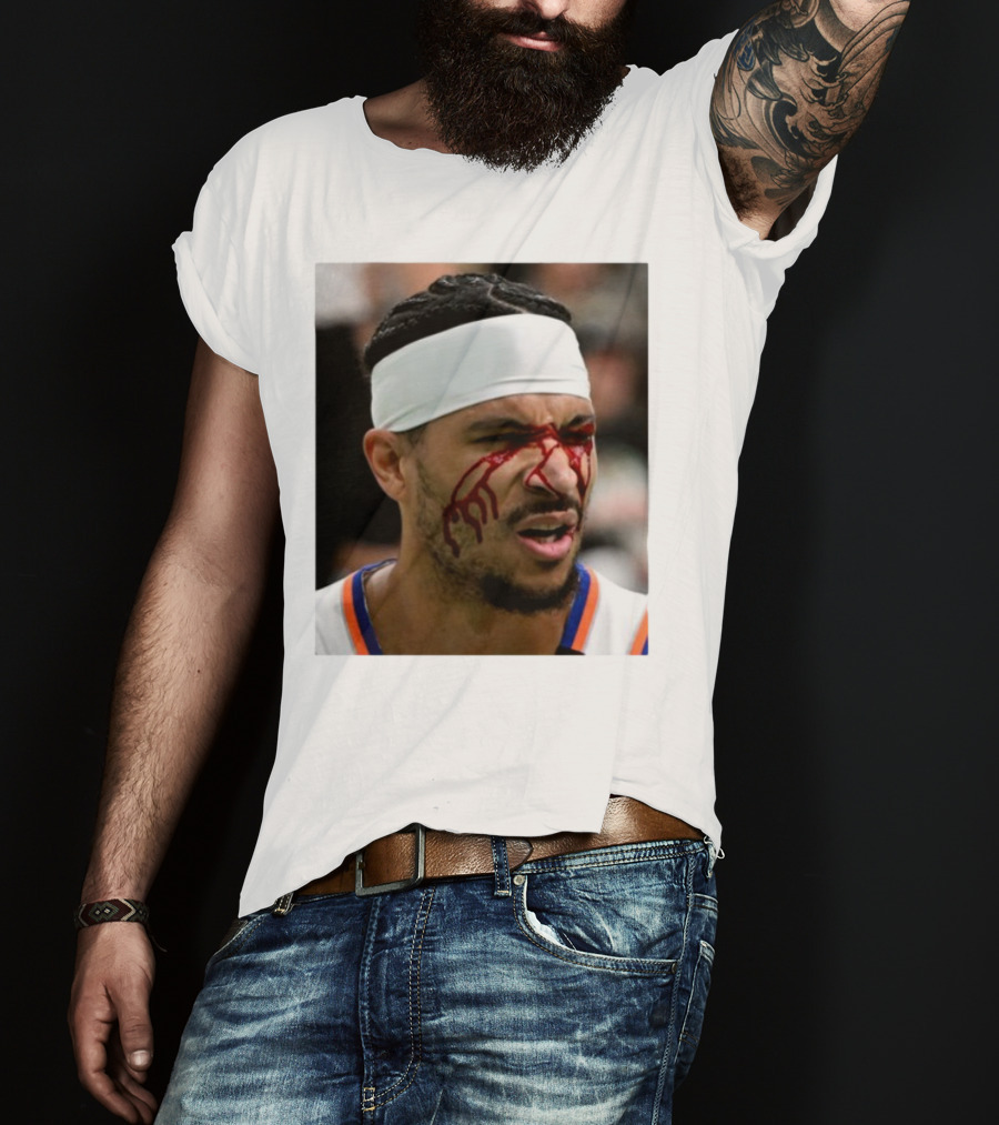 Limited Edition Josh Hart New York Knicks Elbowed Face Moment T-Shirt