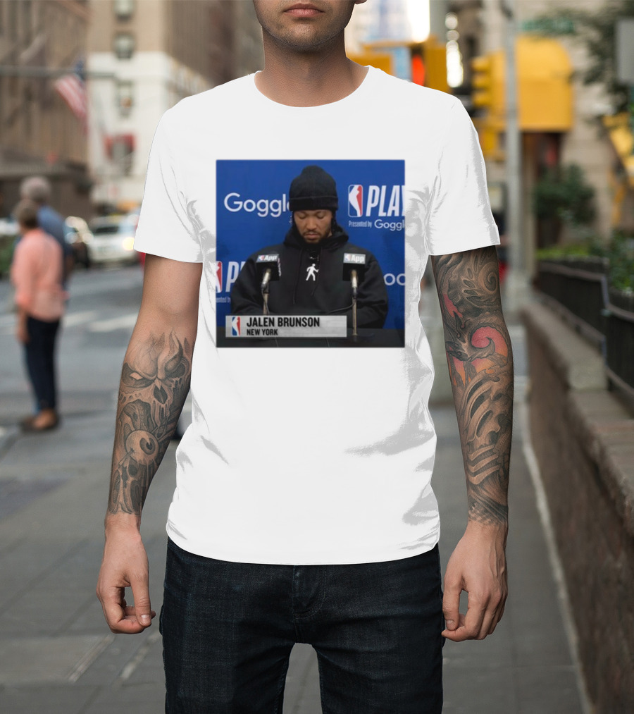 Jalen Brunson New York Press Conference NBA Playoffs Presented By Google T-Shirt