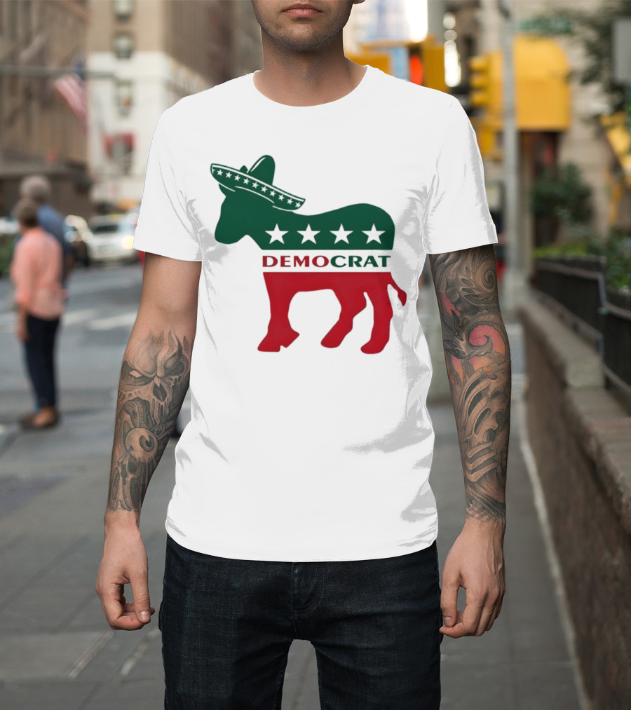 Democrat Donkey Sombrero Stars Cinco De Mayo Celebration T-Shirt