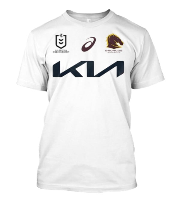 Kia Brisbane Broncos 2025 NRL Away Jersey Asics National Rugby League T-Shirt
