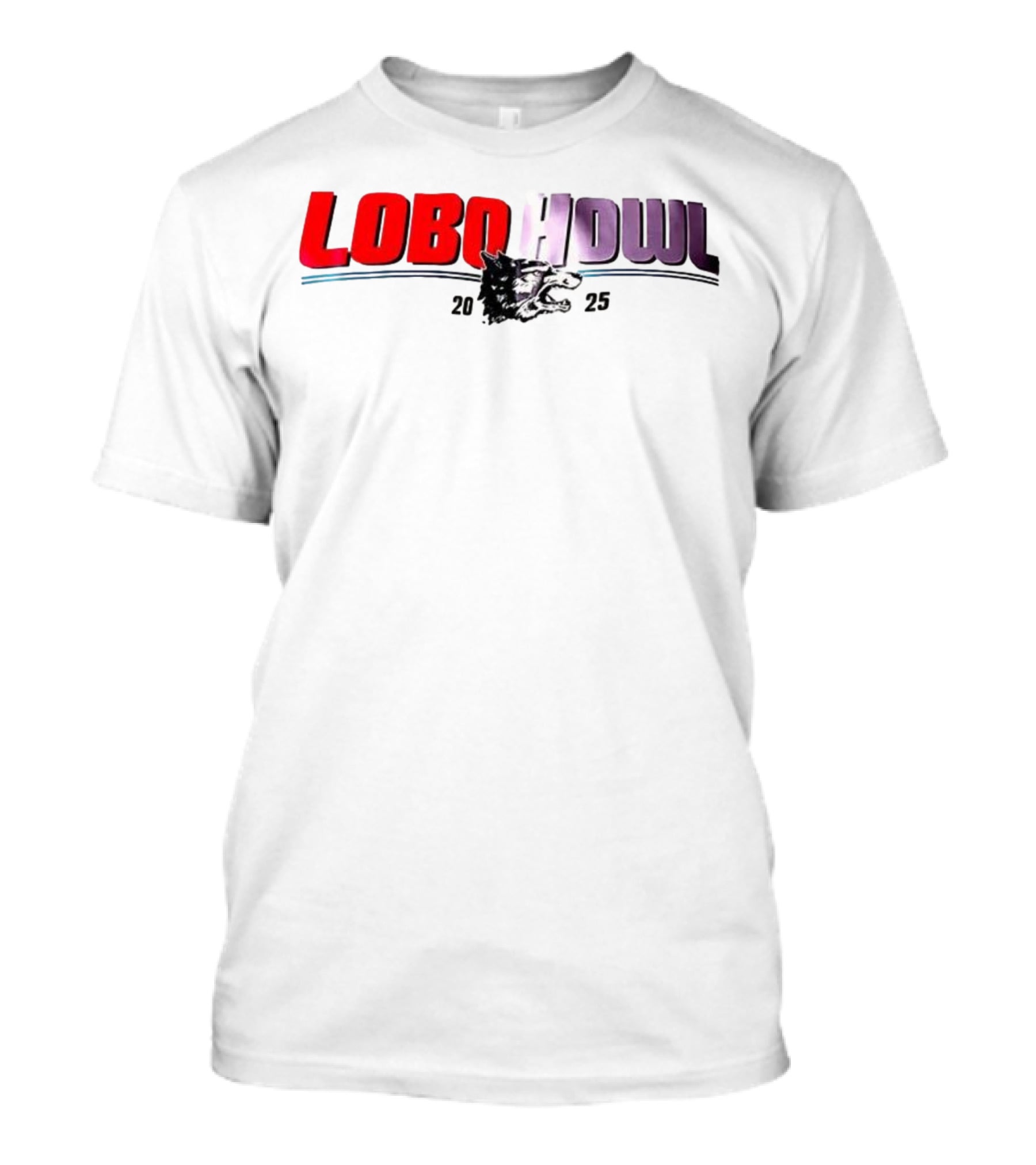 Lobo Howl 2025 Wolf Head Logo Red Purple T-Shirt