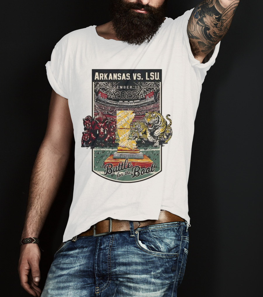 Arkansas Vs LSU November 15th 2025 Battle For The Boot T-Shirt
