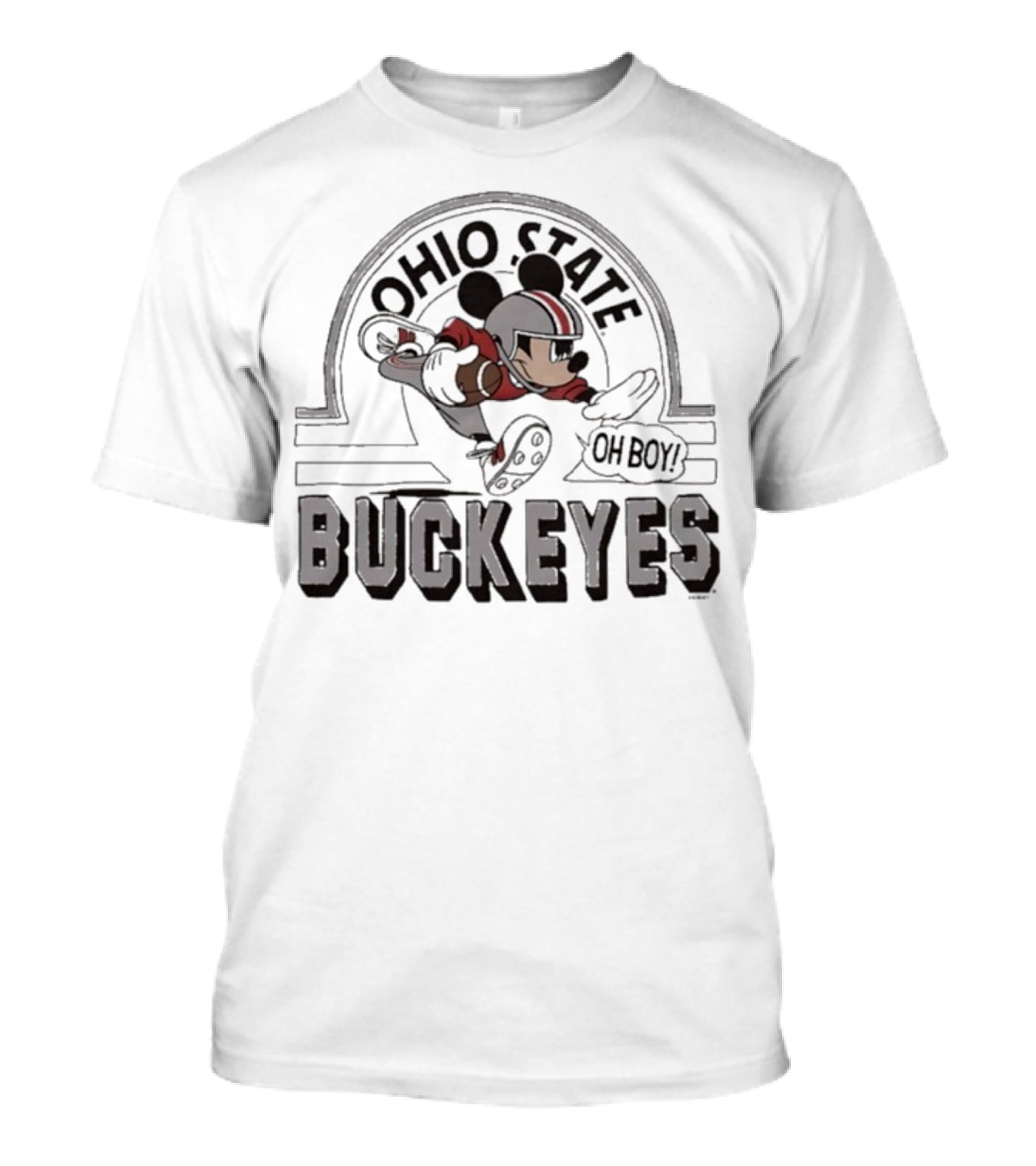 Mickey Mouse Ohio State Buckeyes Oh Boy Disney Football Fan Icon T-Shirt