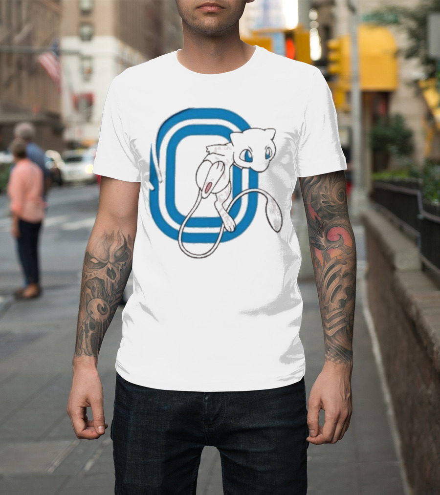 Overtime Pokémon Mew Blue Iconic Character Design T-Shirt