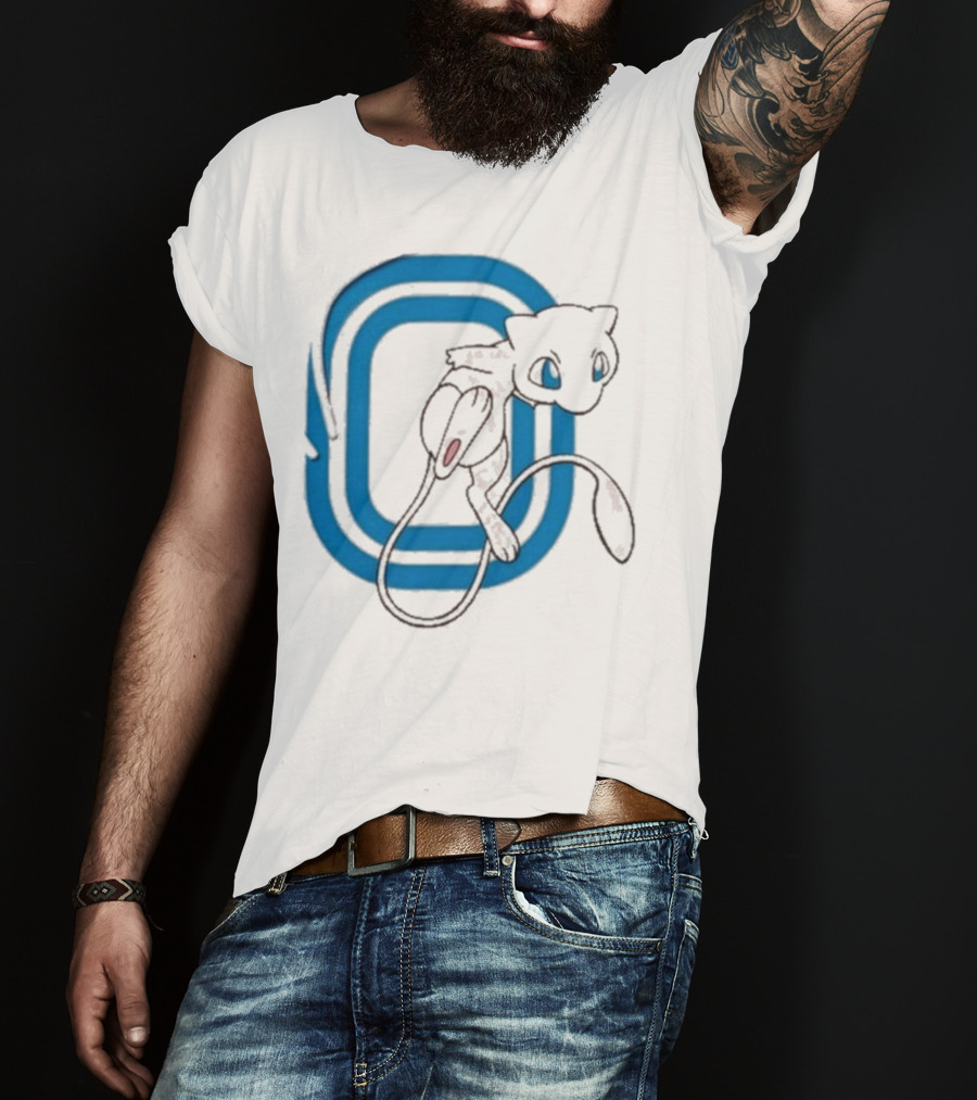Overtime Pokémon Mew Blue Iconic Character Design T-Shirt