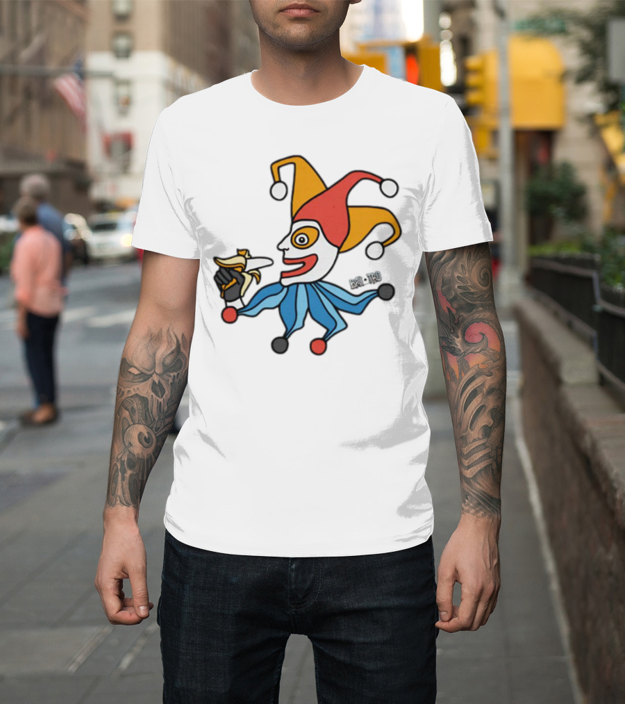 April Fools Jester With Banana Comic T-Shirt