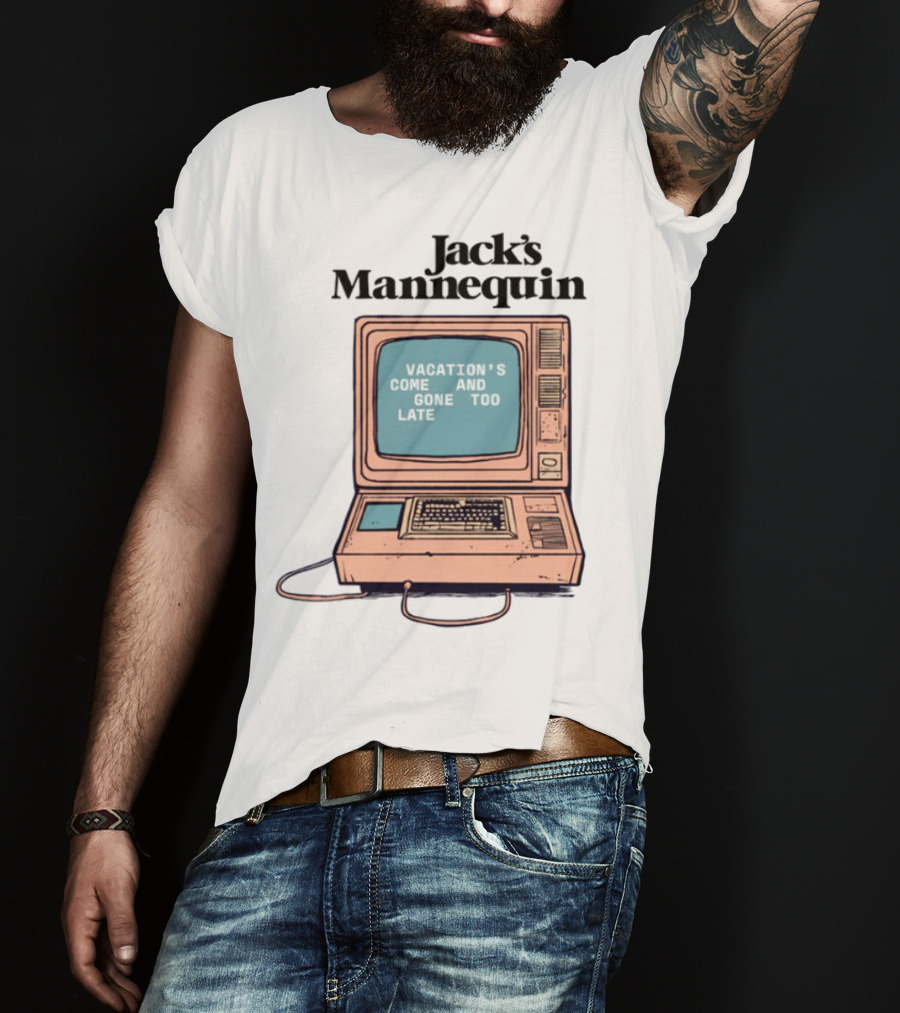 Jack's Mannequin Vacation Retro Computer Aesthetic T-Shirt
