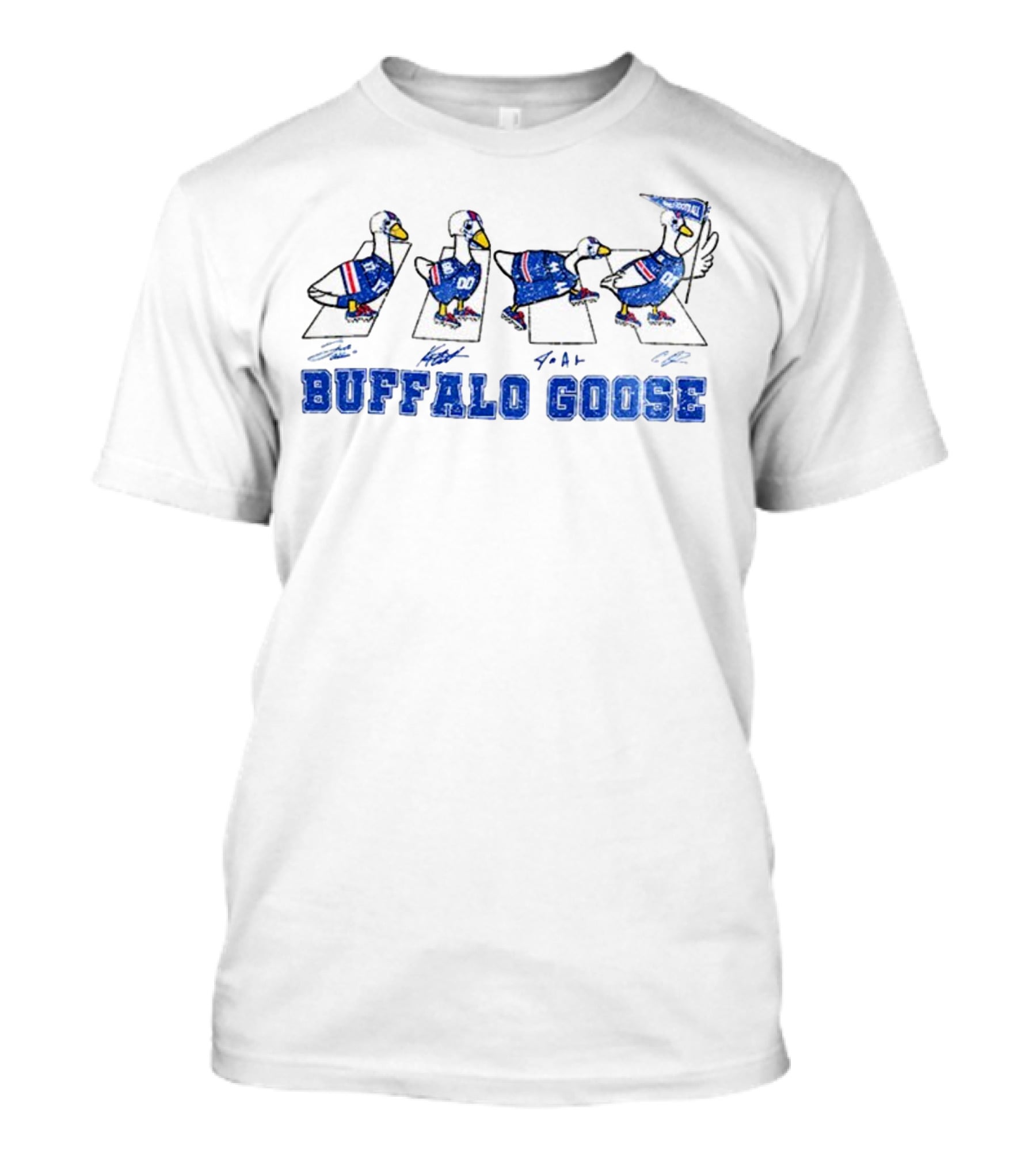 Buffalo Goose Abbey Road NFL Football Game Day Signatures T-Shirt